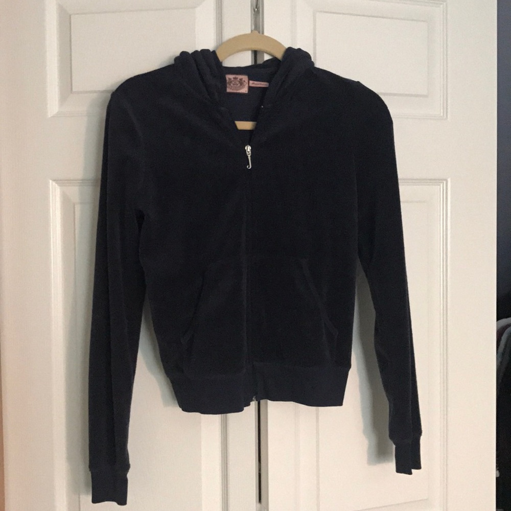 Juicy Couture Navy Terry Cloth Hoodie